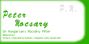 peter mocsary business card